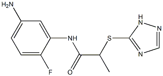 N-(5-amino-2-fluorophenyl)-2-(1H-1,2,4-triazol-5-ylsulfanyl)propanamide Struktur