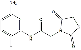 N-(5-amino-2-fluorophenyl)-2-(2,4-dioxo-1,3-thiazolidin-3-yl)acetamide Structure