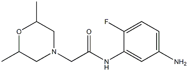 N-(5-amino-2-fluorophenyl)-2-(2,6-dimethylmorpholin-4-yl)acetamide Struktur