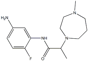 N-(5-amino-2-fluorophenyl)-2-(4-methyl-1,4-diazepan-1-yl)propanamide Struktur