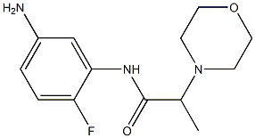 N-(5-amino-2-fluorophenyl)-2-morpholin-4-ylpropanamide Struktur