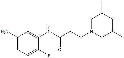 N-(5-amino-2-fluorophenyl)-3-(3,5-dimethylpiperidin-1-yl)propanamide Struktur