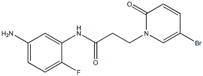 N-(5-amino-2-fluorophenyl)-3-(5-bromo-2-oxo-1,2-dihydropyridin-1-yl)propanamide Struktur