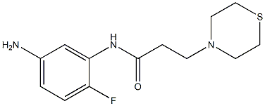 N-(5-amino-2-fluorophenyl)-3-(thiomorpholin-4-yl)propanamide Struktur