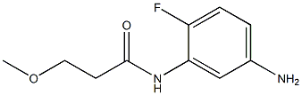 N-(5-amino-2-fluorophenyl)-3-methoxypropanamide,,结构式
