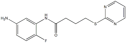 N-(5-amino-2-fluorophenyl)-4-(pyrimidin-2-ylsulfanyl)butanamide Struktur