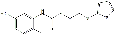 N-(5-amino-2-fluorophenyl)-4-(thiophen-2-ylsulfanyl)butanamide Structure