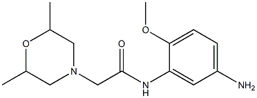 N-(5-amino-2-methoxyphenyl)-2-(2,6-dimethylmorpholin-4-yl)acetamide Struktur