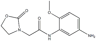 N-(5-amino-2-methoxyphenyl)-2-(2-oxo-1,3-oxazolidin-3-yl)acetamide Struktur