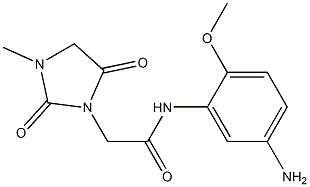 N-(5-amino-2-methoxyphenyl)-2-(3-methyl-2,5-dioxoimidazolidin-1-yl)acetamide Struktur