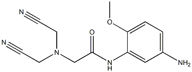 N-(5-amino-2-methoxyphenyl)-2-[bis(cyanomethyl)amino]acetamide Struktur