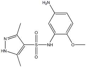 N-(5-amino-2-methoxyphenyl)-3,5-dimethyl-1H-pyrazole-4-sulfonamide Struktur