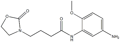 N-(5-amino-2-methoxyphenyl)-4-(2-oxo-1,3-oxazolidin-3-yl)butanamide Structure