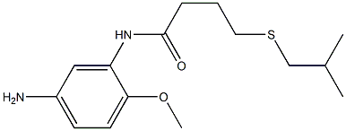 N-(5-amino-2-methoxyphenyl)-4-[(2-methylpropyl)sulfanyl]butanamide 结构式