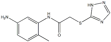N-(5-amino-2-methylphenyl)-2-(1H-1,2,4-triazol-5-ylsulfanyl)acetamide,,结构式