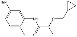 N-(5-amino-2-methylphenyl)-2-(cyclopropylmethoxy)propanamide,,结构式