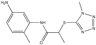 N-(5-amino-2-methylphenyl)-2-[(1-methyl-1H-1,2,3,4-tetrazol-5-yl)sulfanyl]propanamide Struktur