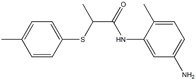 N-(5-amino-2-methylphenyl)-2-[(4-methylphenyl)sulfanyl]propanamide,,结构式