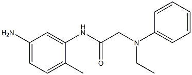 N-(5-amino-2-methylphenyl)-2-[ethyl(phenyl)amino]acetamide,,结构式