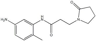 N-(5-amino-2-methylphenyl)-3-(2-oxopyrrolidin-1-yl)propanamide,,结构式