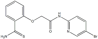 N-(5-bromopyridin-2-yl)-2-(2-carbamothioylphenoxy)acetamide 化学構造式