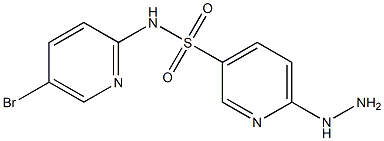 N-(5-bromopyridin-2-yl)-6-hydrazinylpyridine-3-sulfonamide Struktur