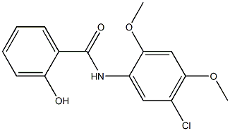 N-(5-chloro-2,4-dimethoxyphenyl)-2-hydroxybenzamide,,结构式