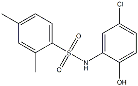N-(5-chloro-2-hydroxyphenyl)-2,4-dimethylbenzene-1-sulfonamide 化学構造式