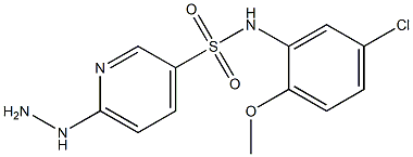 N-(5-chloro-2-methoxyphenyl)-6-hydrazinylpyridine-3-sulfonamide Structure