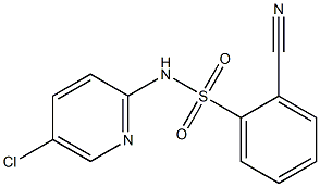 N-(5-chloropyridin-2-yl)-2-cyanobenzene-1-sulfonamide 化学構造式