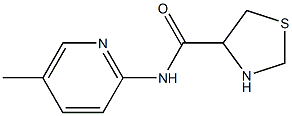 N-(5-methylpyridin-2-yl)-1,3-thiazolidine-4-carboxamide,,结构式