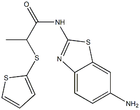 N-(6-amino-1,3-benzothiazol-2-yl)-2-(thiophen-2-ylsulfanyl)propanamide Structure