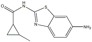 N-(6-amino-1,3-benzothiazol-2-yl)-2-methylcyclopropanecarboxamide Struktur