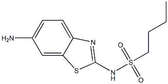 N-(6-amino-1,3-benzothiazol-2-yl)butane-1-sulfonamide 化学構造式