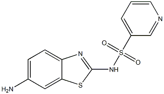 N-(6-amino-1,3-benzothiazol-2-yl)pyridine-3-sulfonamide,,结构式