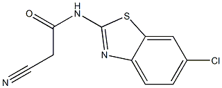 N-(6-chloro-1,3-benzothiazol-2-yl)-2-cyanoacetamide,,结构式