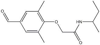 N-(butan-2-yl)-2-(4-formyl-2,6-dimethylphenoxy)acetamide 化学構造式