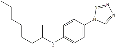 N-(octan-2-yl)-4-(1H-1,2,3,4-tetrazol-1-yl)aniline,,结构式