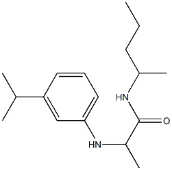 N-(pentan-2-yl)-2-{[3-(propan-2-yl)phenyl]amino}propanamide 化学構造式