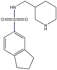 N-(piperidin-3-ylmethyl)-2,3-dihydro-1H-indene-5-sulfonamide 结构式