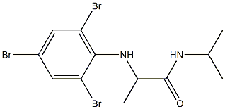 N-(propan-2-yl)-2-[(2,4,6-tribromophenyl)amino]propanamide 化学構造式