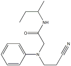 N-(sec-butyl)-2-[(2-cyanoethyl)(phenyl)amino]acetamide Structure