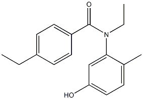 N,4-diethyl-N-(5-hydroxy-2-methylphenyl)benzamide Struktur