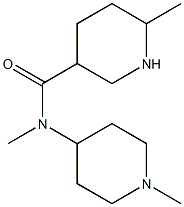 N,6-dimethyl-N-(1-methylpiperidin-4-yl)piperidine-3-carboxamide,,结构式