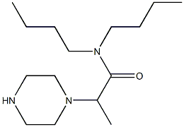 N,N-dibutyl-2-(piperazin-1-yl)propanamide Structure