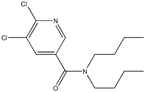 N,N-dibutyl-5,6-dichloropyridine-3-carboxamide Struktur