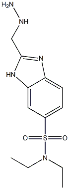 N,N-diethyl-2-(hydrazinomethyl)-1H-benzimidazole-6-sulfonamide Struktur