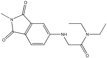 N,N-diethyl-2-[(2-methyl-1,3-dioxo-2,3-dihydro-1H-isoindol-5-yl)amino]acetamide,,结构式