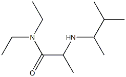 N,N-diethyl-2-[(3-methylbutan-2-yl)amino]propanamide Structure