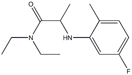 N,N-diethyl-2-[(5-fluoro-2-methylphenyl)amino]propanamide 结构式